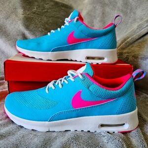 Nike Air Max Thea GS 814444-400 Gamma Blue Pink Blast NIB Sz 6.5y